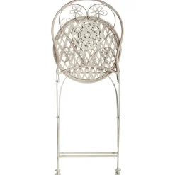 Bistro- & Balkonsets-Leen Bakker YAVIZA - Set van 2 tuinstoelen - Lichtbeige - IJzer