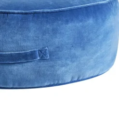 Leen Bakker YULLE - Poef - Blauw - Fluweel