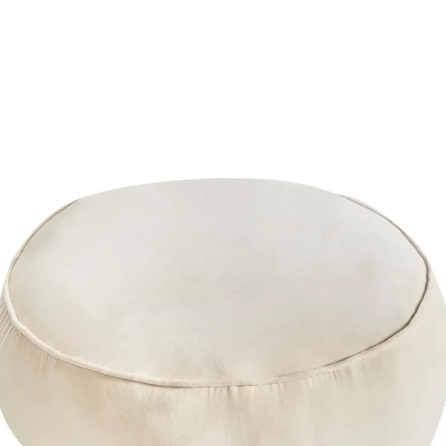 Leen Bakker YULLE - Poef - Lichtbeige - Fluweel