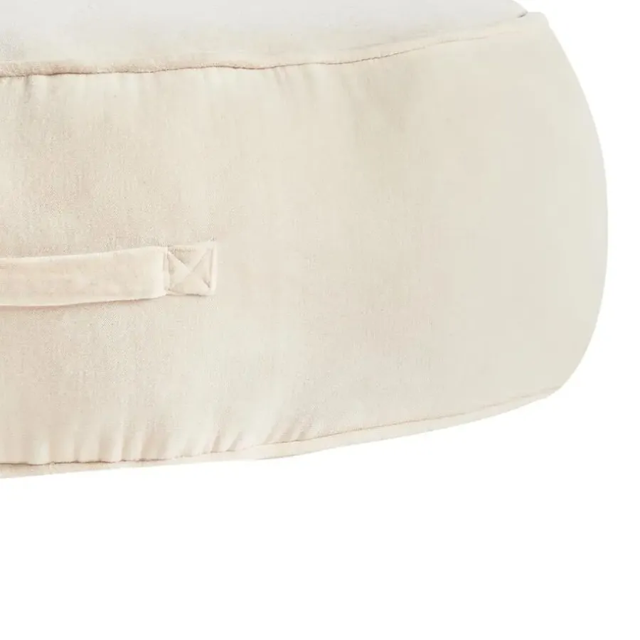Leen Bakker YULLE - Poef - Lichtbeige - Fluweel
