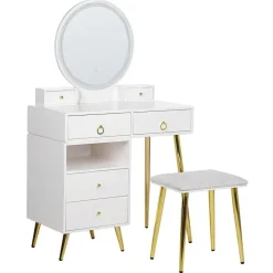 Beliani YVES - Kaptafel - Wit - MDF