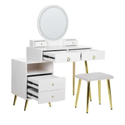 Beliani YVES - Kaptafel - Wit - MDF