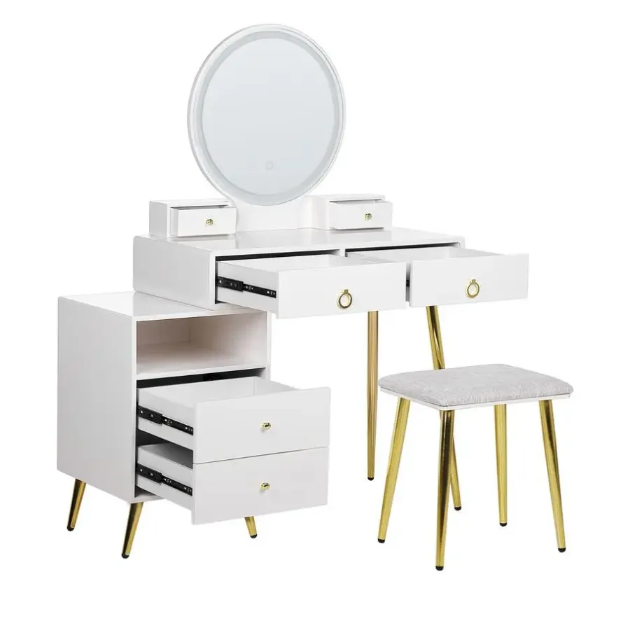 Beliani YVES - Kaptafel - Wit - MDF
