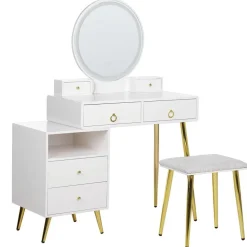 Beliani YVES - Kaptafel - Wit - MDF