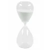 Beelden-Merkloos Zandloper - wit zand - glas - 20 cm