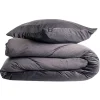 Lits-Jumeaux Dekbedovertrekken-Zavelo Dekbedovertrek Velvet Comfort Antraciet-Lits-jumeaux (240 x 200/220 cm)