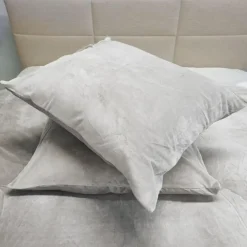 Dekbedovertrekken|Lits-Jumeaux Dekbedovertrekken-Zavelo Dekbedovertrek Velvet Comfort Zilver-Lits-jumeaux (240 x 200/220 cm)