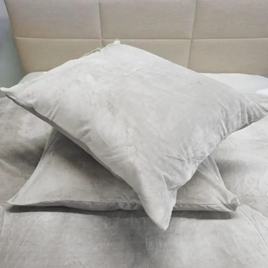 Dekbedovertrekken|Lits-Jumeaux Dekbedovertrekken-Zavelo Dekbedovertrek Velvet Comfort Zilver-Lits-jumeaux (240 x 200/220 cm)