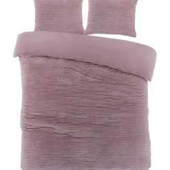 Lits-Jumeaux Dekbedovertrekken-Zavelo Dorien Rib Teddy Dekbedovertrek Roze-Lits-jumeaux (240 x 200/220 cm)