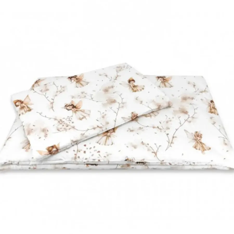 Kinderdekbedovertrekken-Zavelo Peuter Dekbedovertrek Fairy Beige 120 x 150 cm