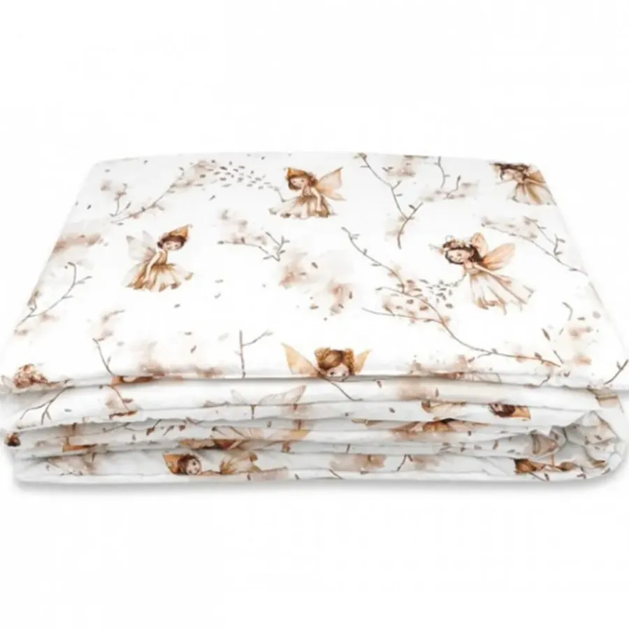 Kinderdekbedovertrekken-Zavelo Peuter Dekbedovertrek Fairy Beige 120 x 150 cm