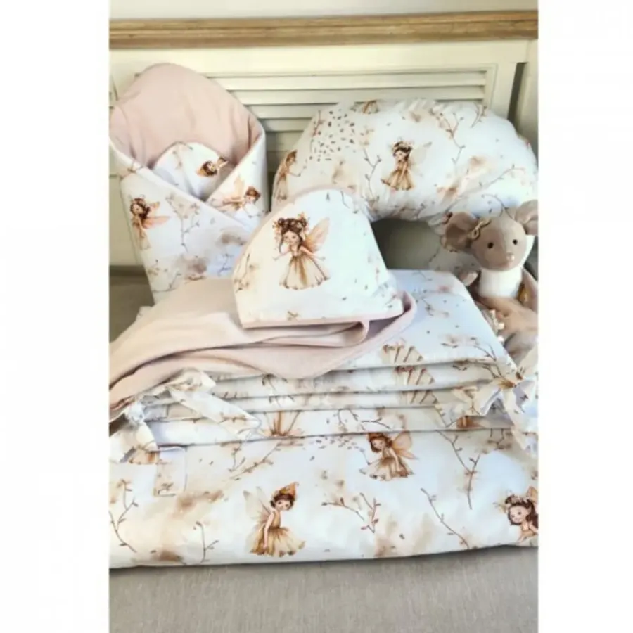Kinderdekbedovertrekken-Zavelo Peuter Dekbedovertrek Fairy Beige 120 x 150 cm