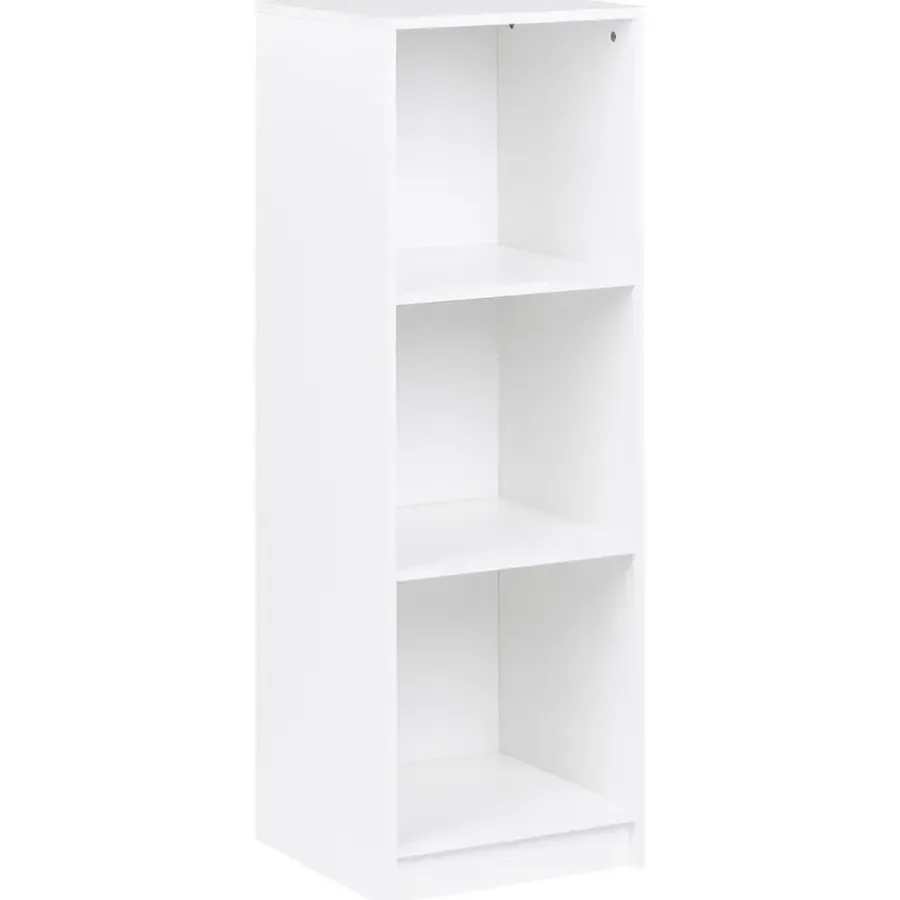 Leen Bakker ZEHNA - Boekenkast 3 planken - Wit - 40 x 40 cm - Vezelplaat