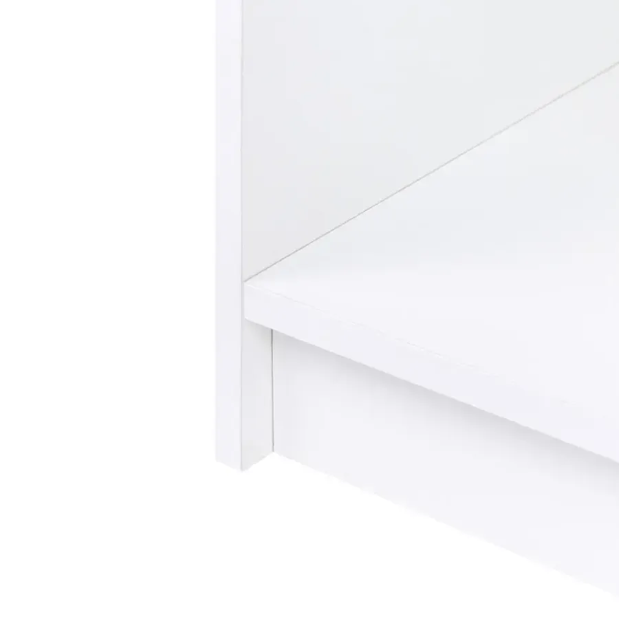 Leen Bakker ZEHNA - Boekenkast 3 planken - Wit - 40 x 40 cm - Vezelplaat