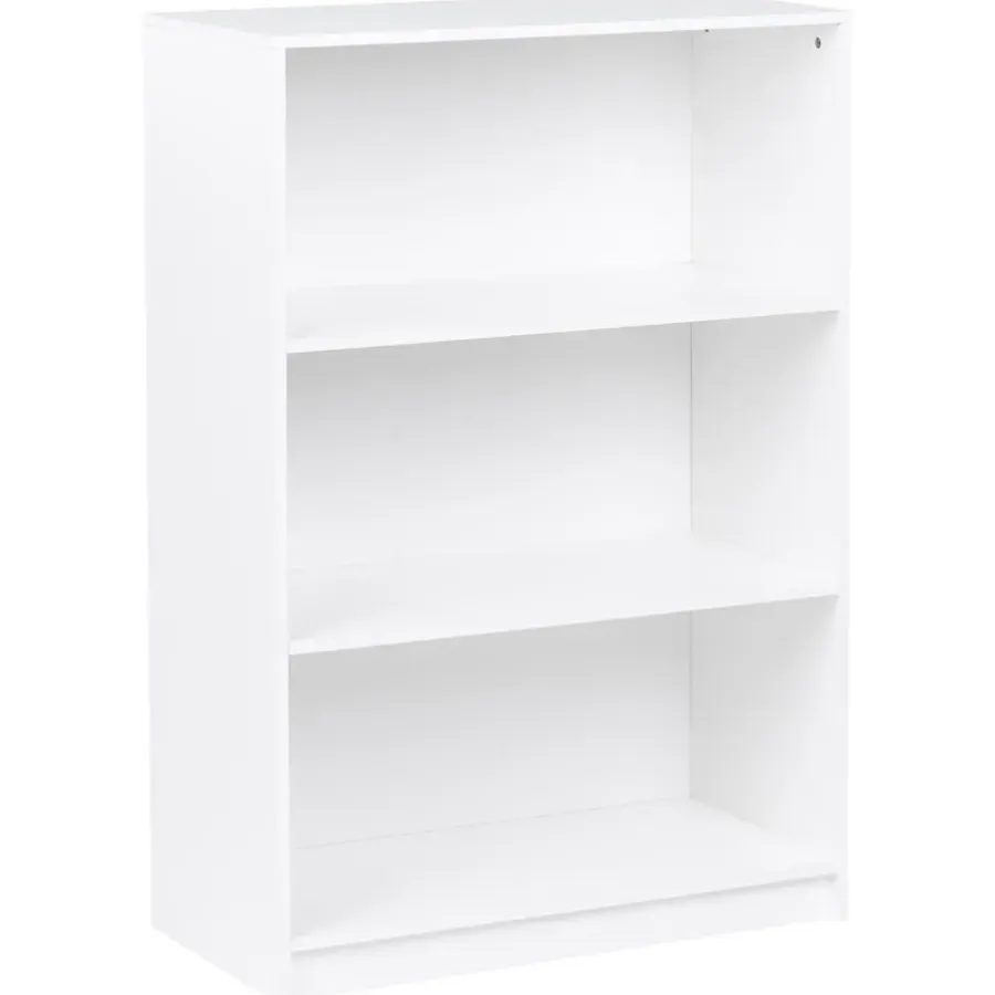 Boekenkasten|Boekenkasten-Leen Bakker ZEHNA - Boekenkast 3 planken - Wit - 80 x 40 cm - Vezelplaat