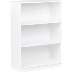 Boekenkasten|Boekenkasten-Leen Bakker ZEHNA - Boekenkast 3 planken - Wit - 80 x 40 cm - Vezelplaat