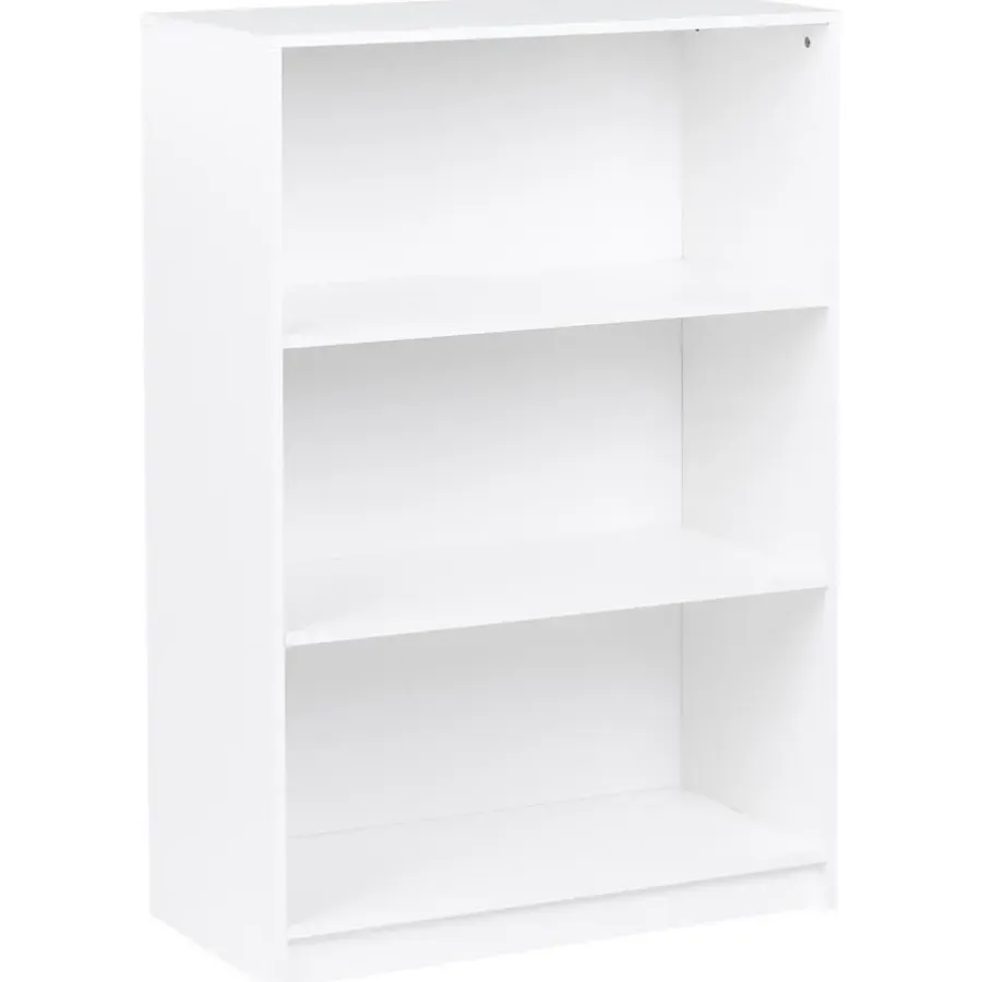 Boekenkasten|Boekenkasten-Leen Bakker ZEHNA - Boekenkast 3 planken - Wit - 80 x 40 cm - Vezelplaat