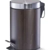 Zeller Pedaalemmer - houtprint - donkerbruin - 3 l - 26 cm