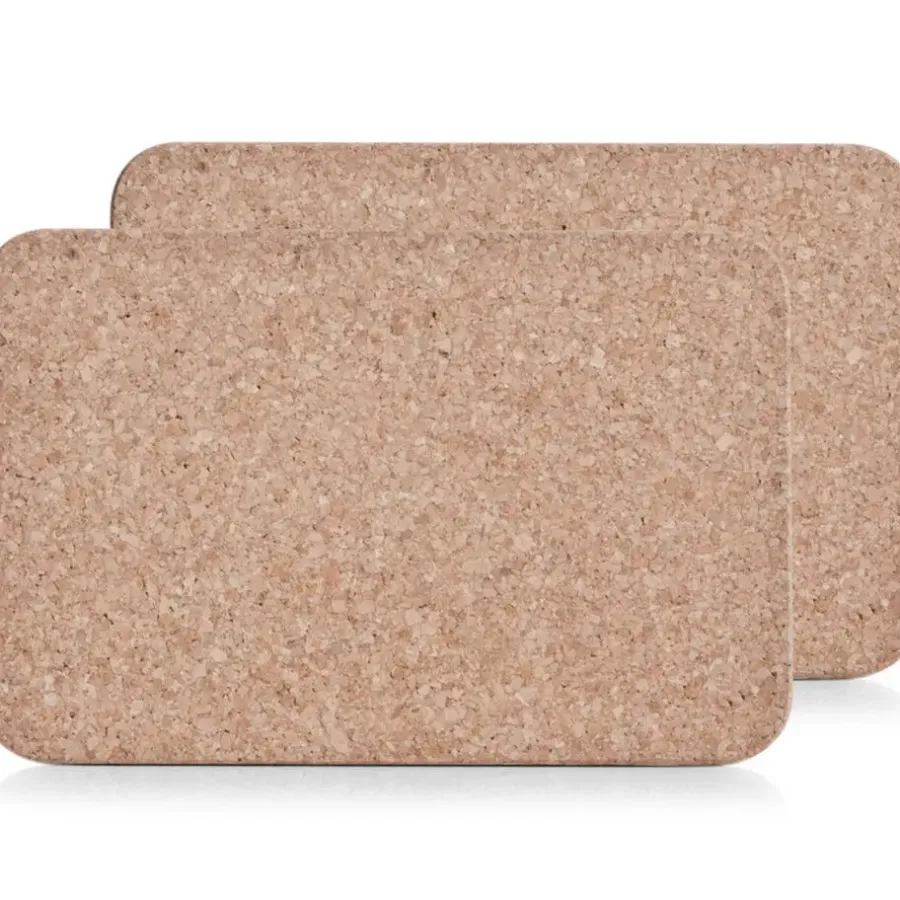 Zeller Placemat - 2x stuks - bruin - kurk - 30 x 20