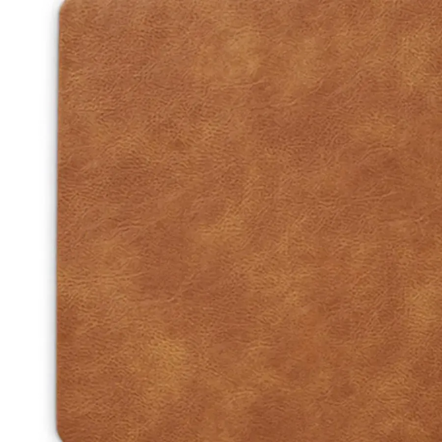 Placemats-Zeller placemats lederlook - cognac bruin - 45 x 30 cm