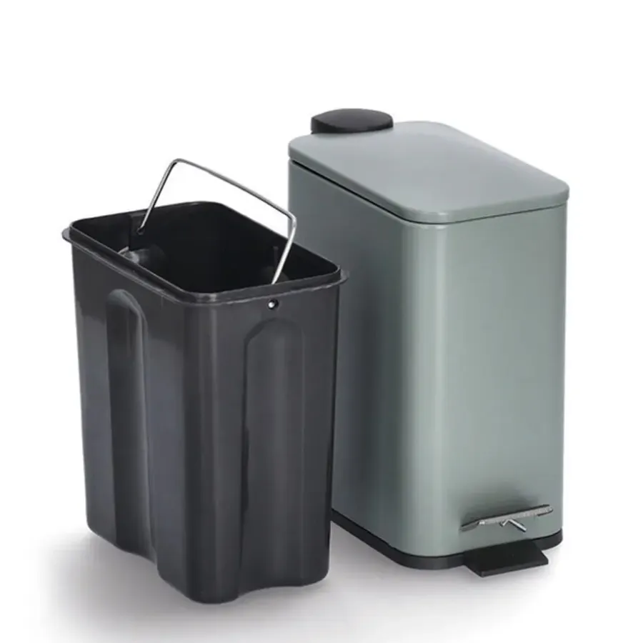 Prullenbakken-Zeller Prullenbak/pedaalemmer - metaal/kunststof - 5L - soft close