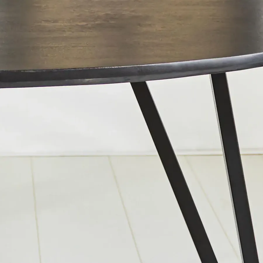 Industriële Eettafels|Ovale Eettafels-Dimehouse Zwart ovale eettafel Cesar 230x100 cm - Mangohout - Zwart