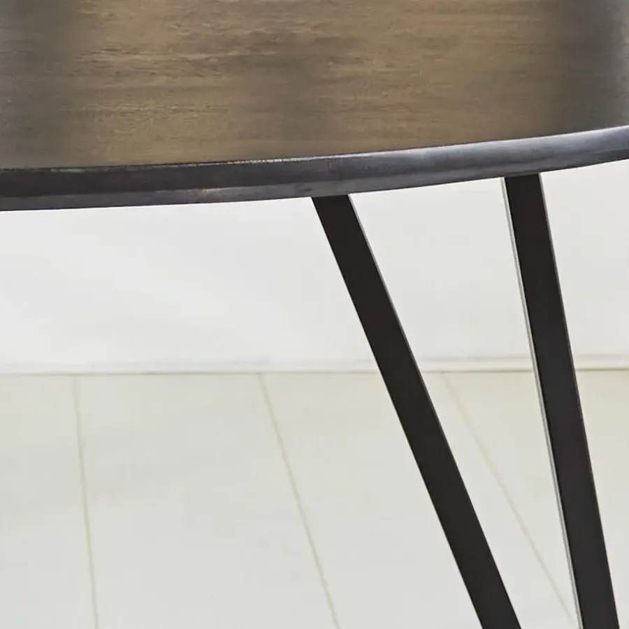 Industriële Eettafels|Ovale Eettafels-Dimehouse Zwart ovale eettafel Cesar 230x100 cm - Mangohout - Zwart