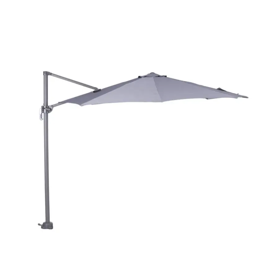 Garden Impressions Zweefparasol Hawaii S - met voet en hoes - Lichtgrijs - 300 cm