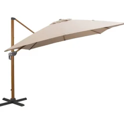Leen Bakker Zweefparasol Nancy - taupe - 300x300 cm