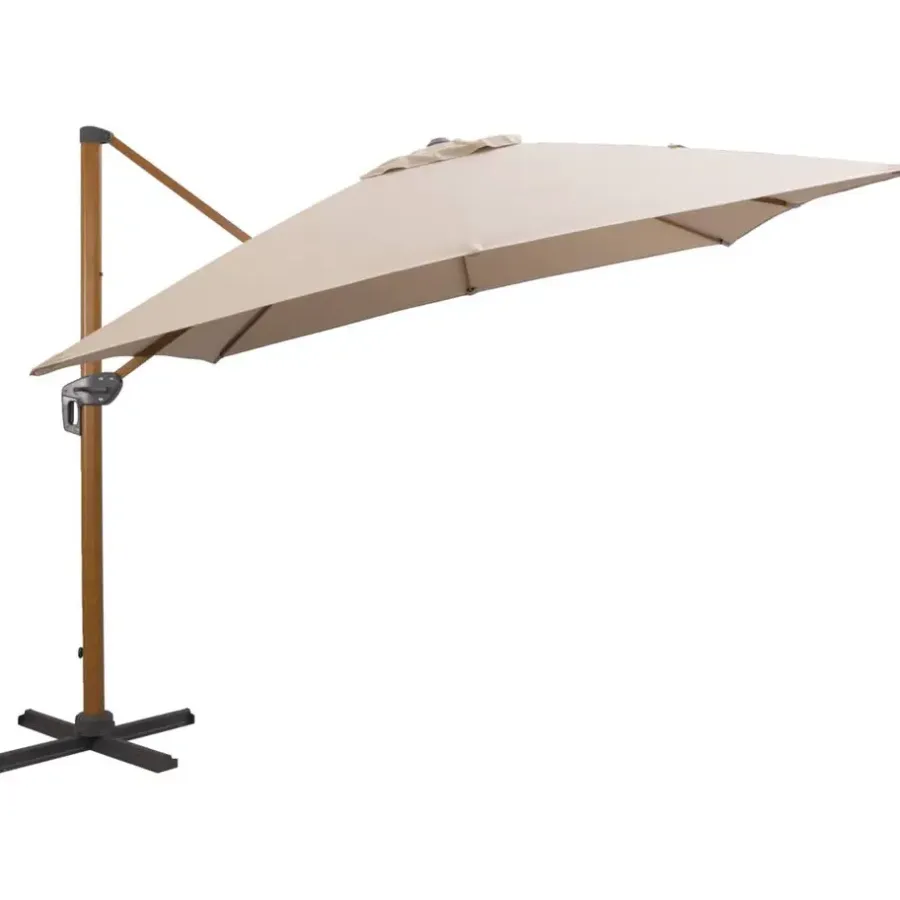 Leen Bakker Zweefparasol Nancy - taupe - 300x300 cm