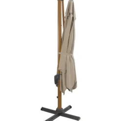 Leen Bakker Zweefparasol Nancy - taupe - 300x300 cm