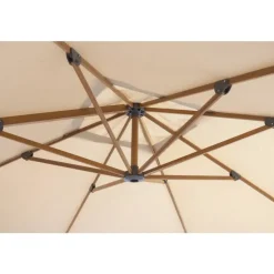 Leen Bakker Zweefparasol Nancy - taupe - 300x300 cm