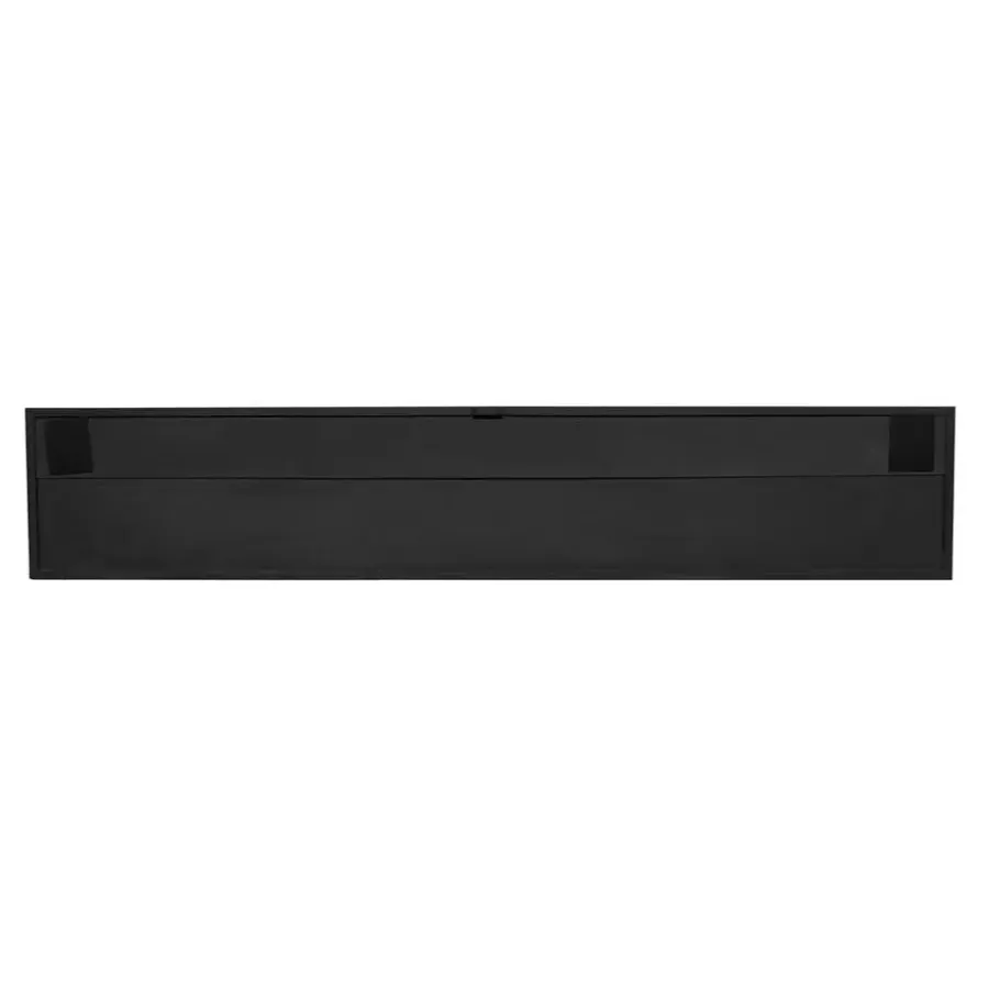 StarFurn Zwevend Tv-meubel Zwart Hout - 160x35x30cm - Madison